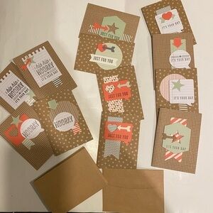 STAMPIN UP 12 CARD SET NOTECARDS WITH ENVELOPES